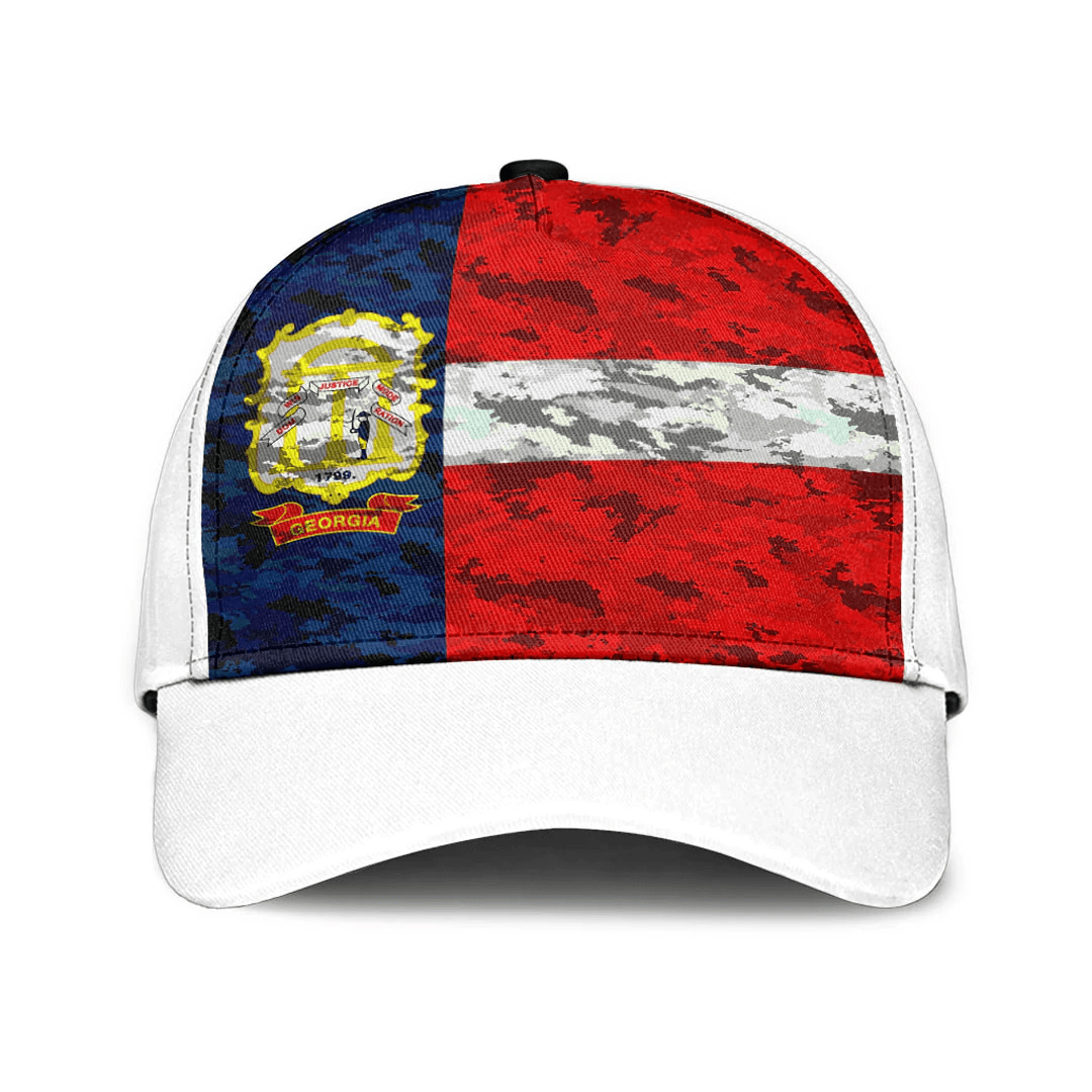 Adeenyc Cap - State Of Georgia 1906 - 1920 Camo Style Classic Cap Baseball Cap Hat Trucker Hats Custom Hats Gifts For Men & Women