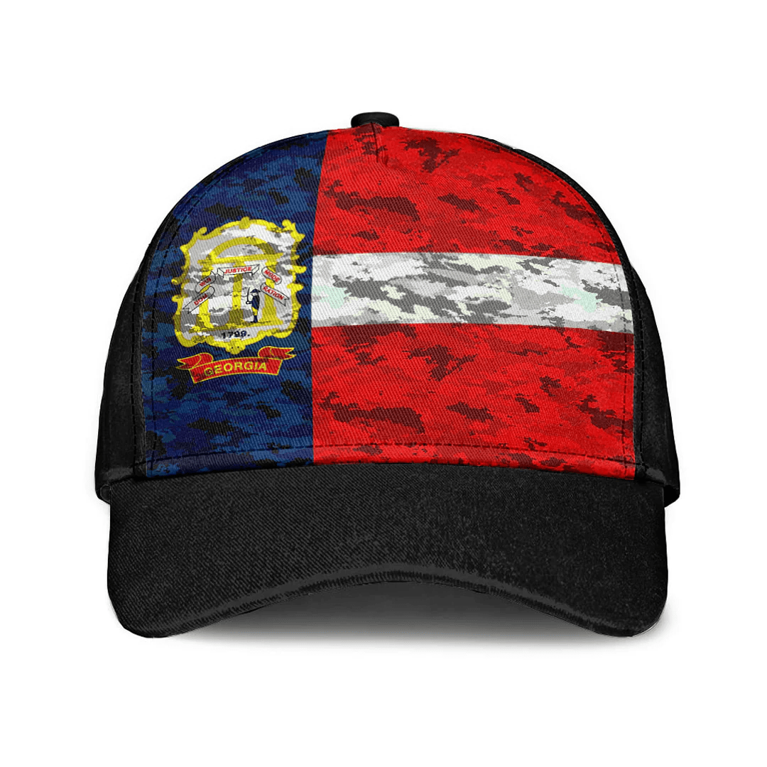 Adeenyc Cap - State Of Georgia 1906 - 1920 Camo Style Classic Cap Baseball Cap Hat Trucker Hats Custom Hats Gifts For Men & Women