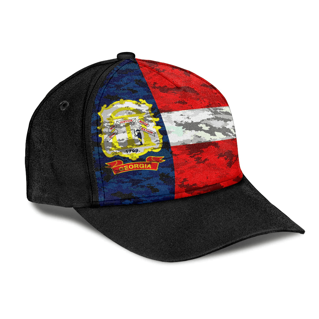 Adeenyc Cap - State Of Georgia 1906 - 1920 Camo Style Classic Cap Baseball Cap Hat Trucker Hats Custom Hats Gifts For Men & Women
