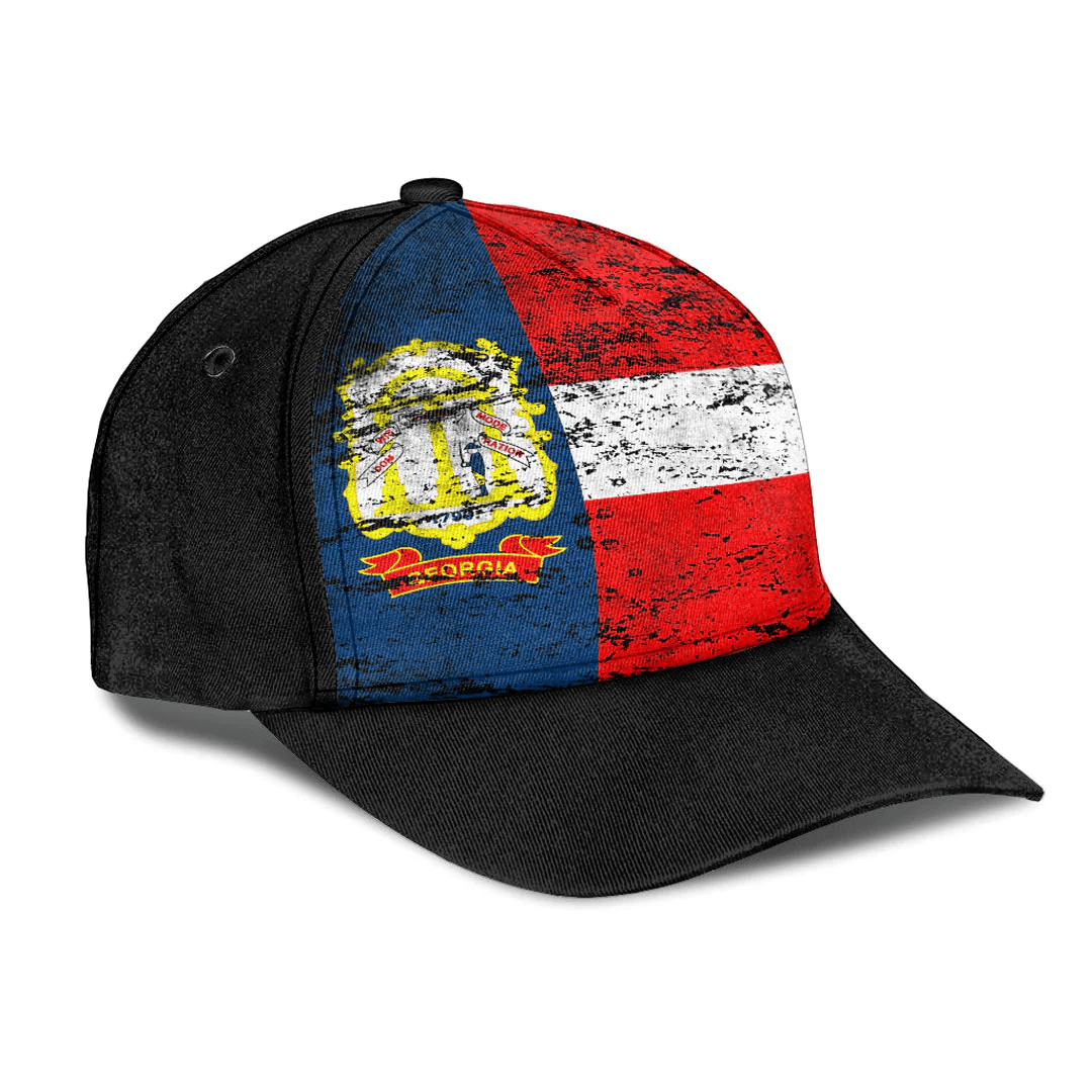 Adeenyc Cap - State Of Georgia 1906 - 1920 Special Grunge Classic Cap Baseball Cap Hat Trucker Hats Custom Hats Gifts For Men & Women