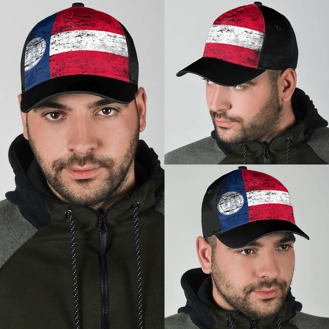 Adeenyc Cap - State Of Georgia 1920 - 1956 Special Grunge Classic Cap Baseball Cap Hat Trucker Hats Custom Hats Gifts For Men & Women