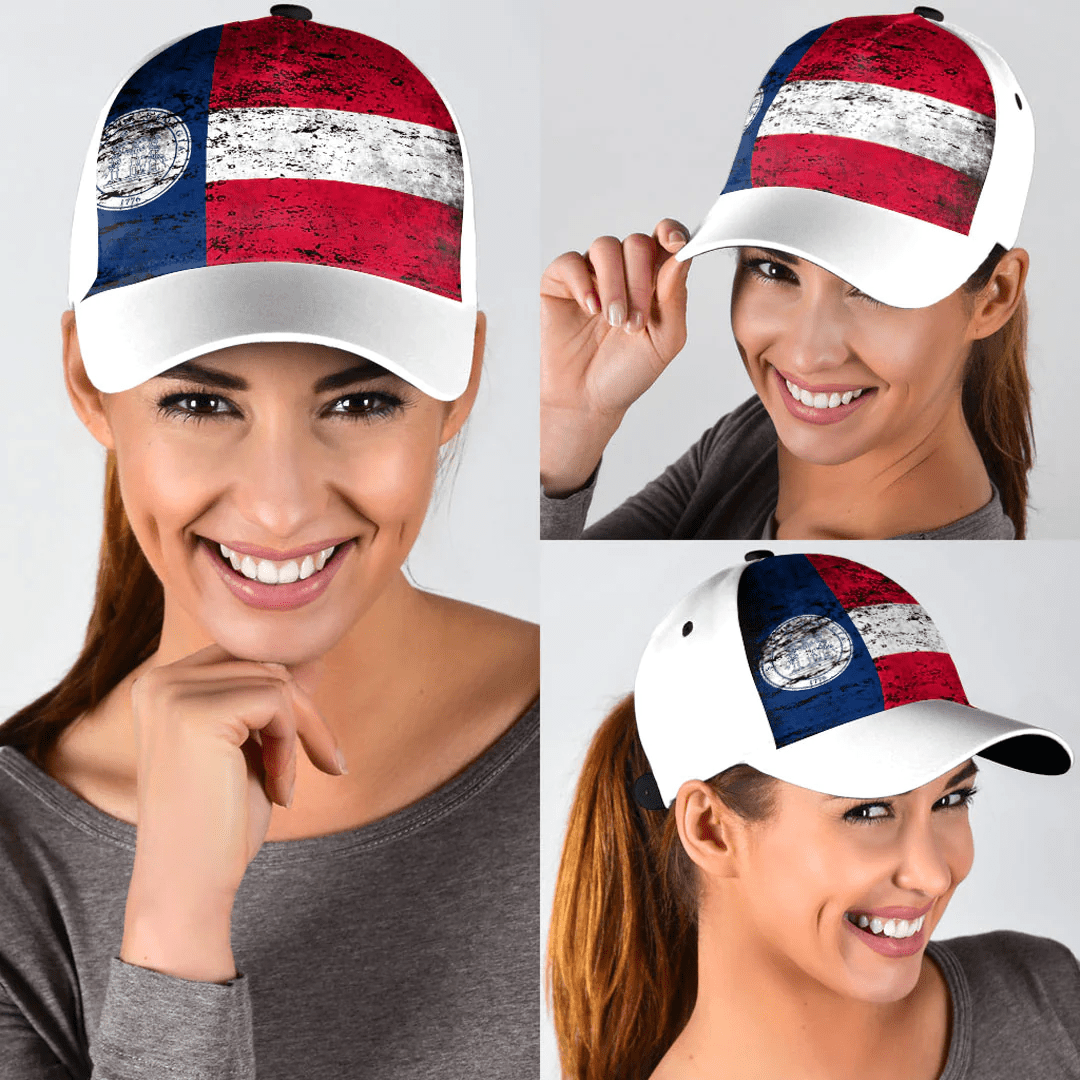 Adeenyc Cap - State Of Georgia 1920 - 1956 Special Grunge Classic Cap Baseball Cap Hat Trucker Hats Custom Hats Gifts For Men & Women