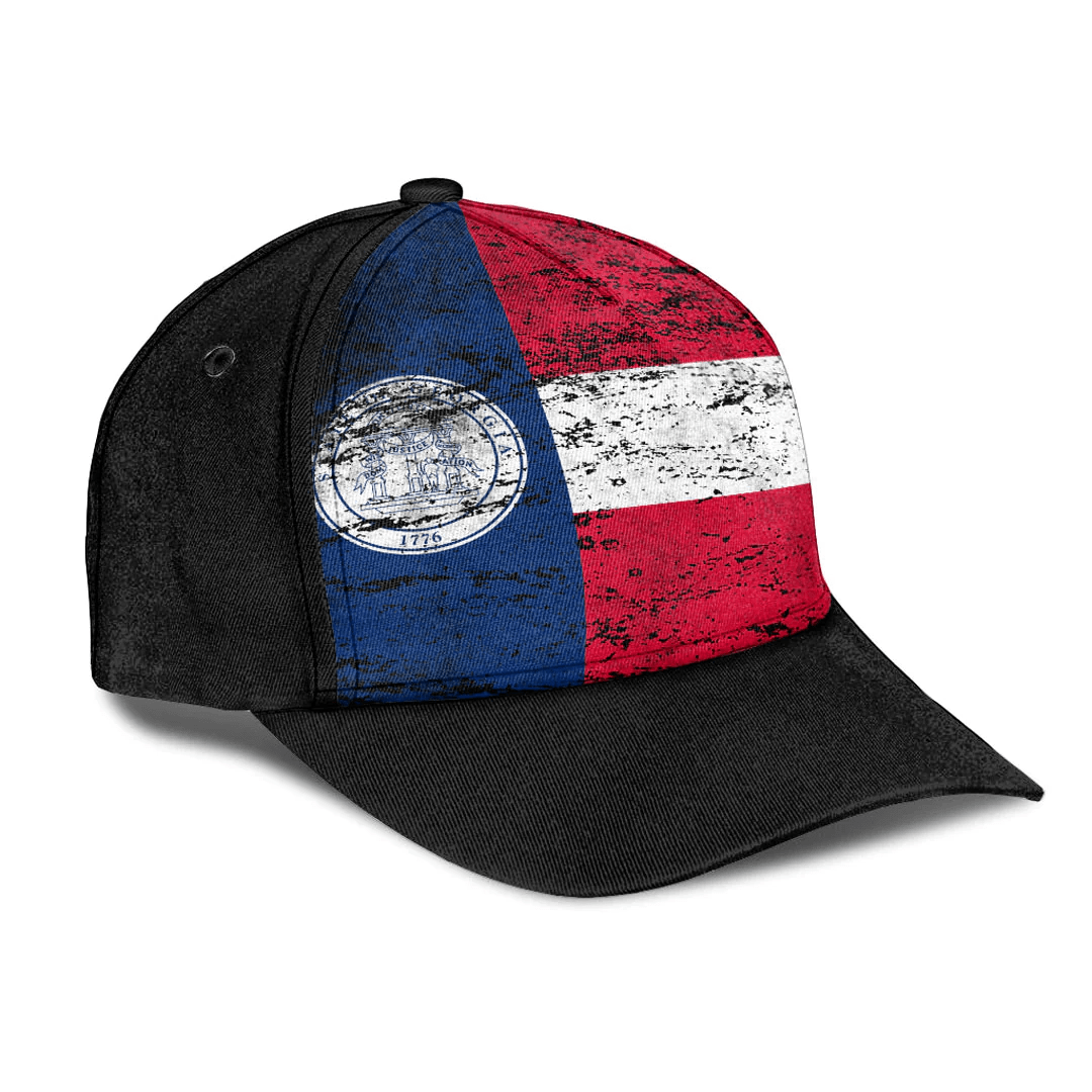 Adeenyc Cap - State Of Georgia 1920 - 1956 Special Grunge Classic Cap Baseball Cap Hat Trucker Hats Custom Hats Gifts For Men & Women