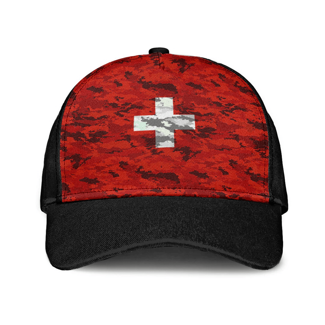 Adeenyc Cap - Switzerland Camo Style Classic Cap Baseball Cap Hat Trucker Hats Custom Hats Gifts For Men & Women
