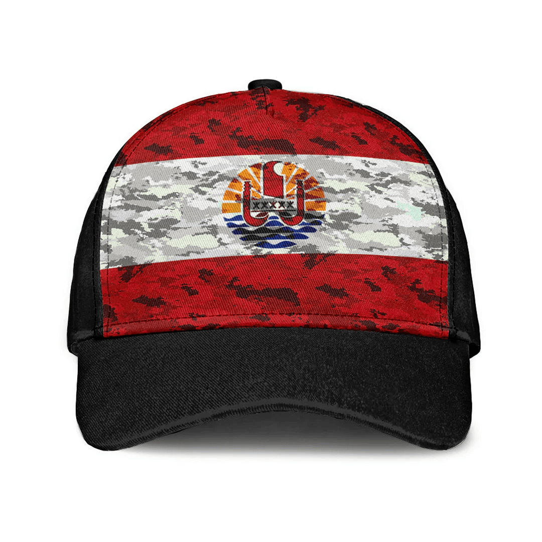 Adeenyc Cap - Tahiti French Polynesia Camo Style Classic Cap Baseball Cap Hat Trucker Hats Custom Hats Gifts For Men & Women