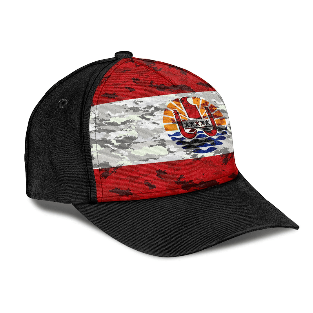 Adeenyc Cap - Tahiti French Polynesia Camo Style Classic Cap Baseball Cap Hat Trucker Hats Custom Hats Gifts For Men & Women