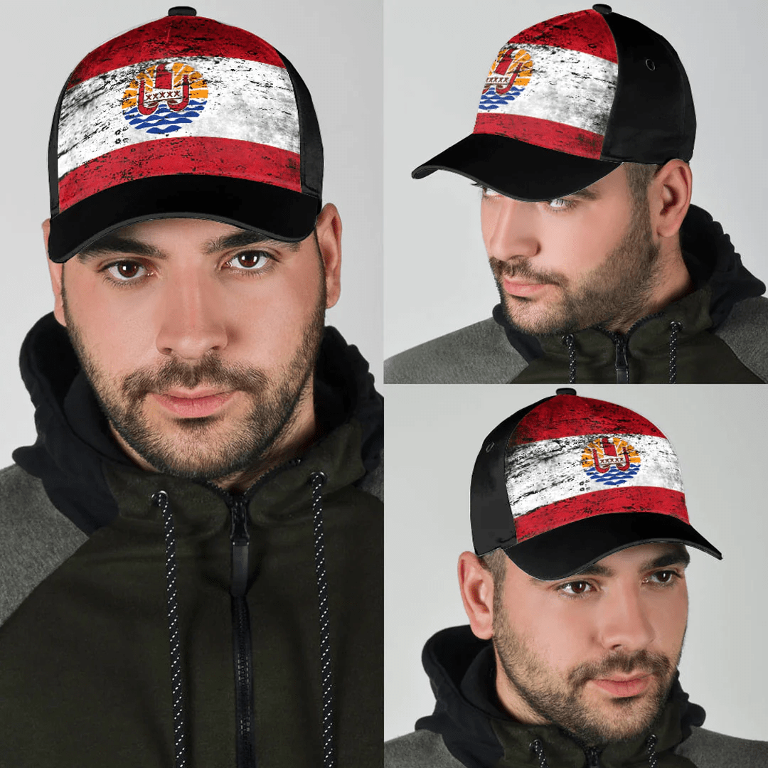 Adeenyc Cap - Tahiti French Polynesia Special Grunge Classic Cap Baseball Cap Hat Trucker Hats Custom Hats Gifts For Men & Women