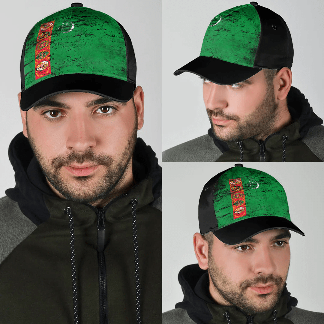 Adeenyc Cap - Turkmenistan Special Grunge Classic Cap Baseball Cap Hat Trucker Hats Custom Hats Gifts For Men & Women