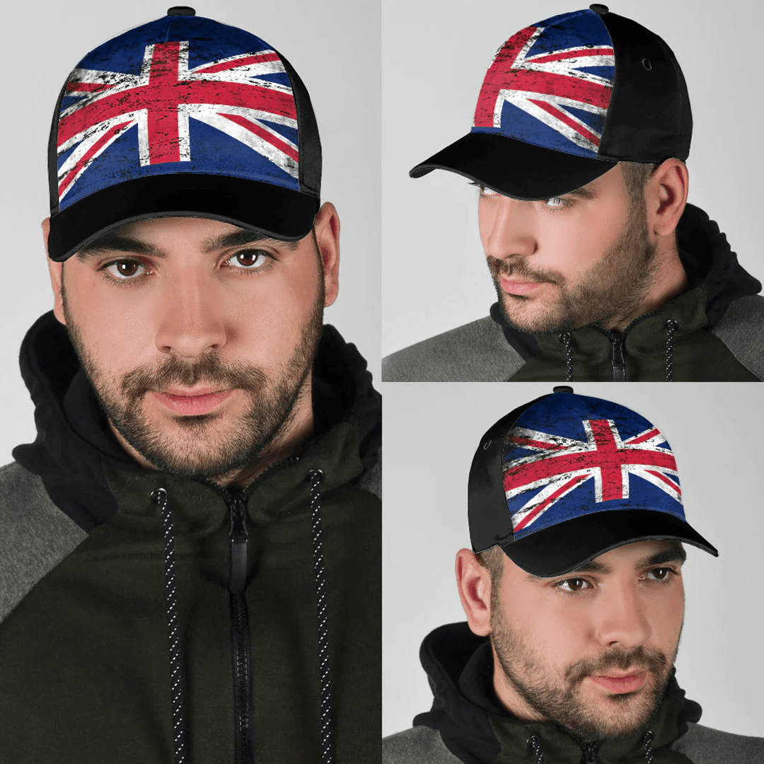Adeenyc Cap - United Kingdom Union Jack Special Grunge Classic Cap Baseball Cap Hat Trucker Hats Custom Hats Gifts For Men & Women