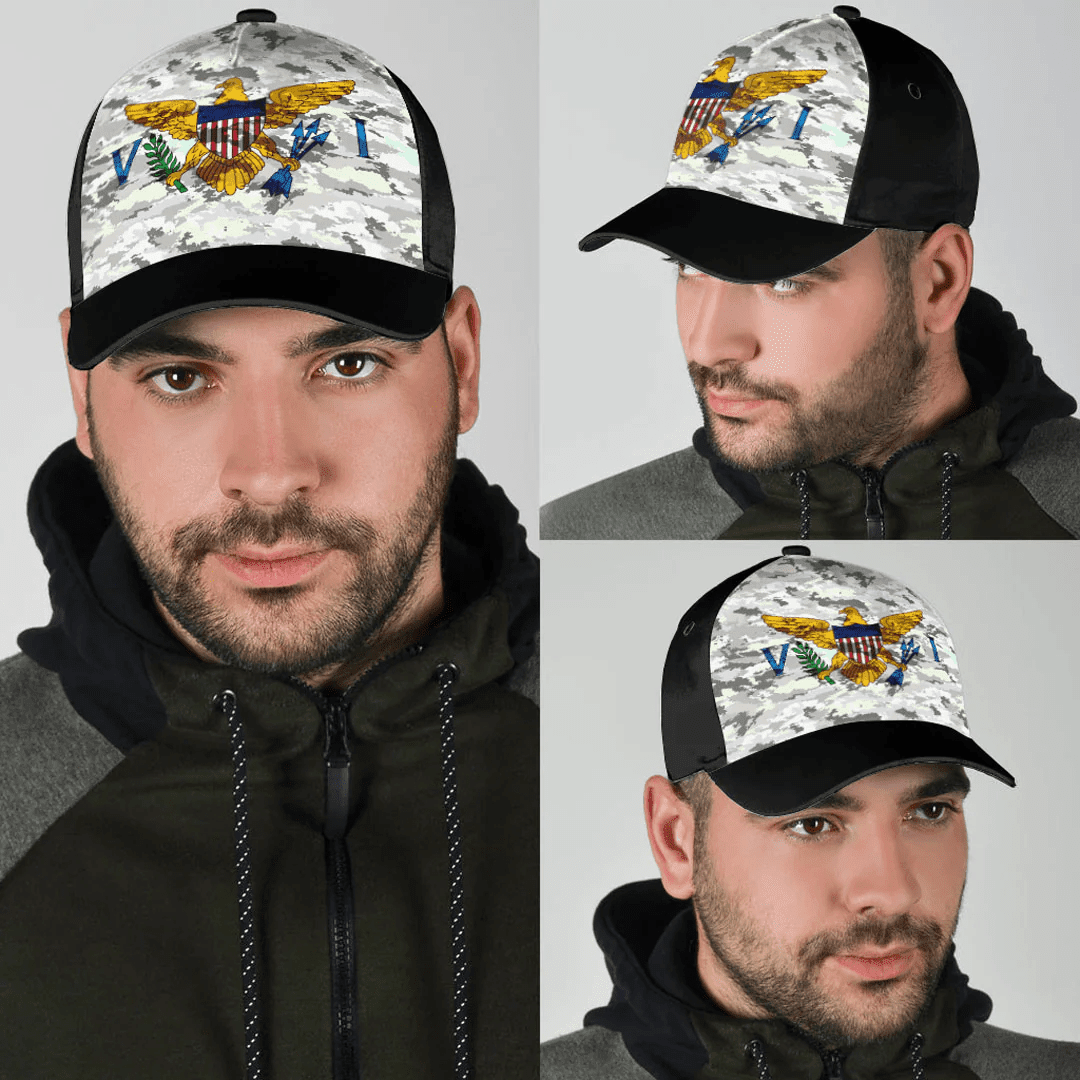Adeenyc Cap - Us Virgin Islands Camo Style Classic Cap Baseball Cap Hat Trucker Hats Custom Hats Gifts For Men & Women