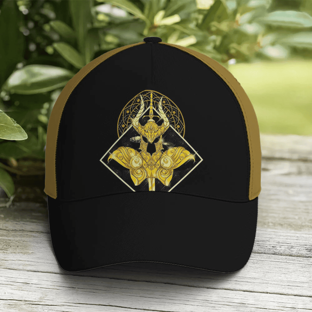 Adeenyc Capricon King Golden Style Baseball Cap All Over Print Trucker Hats Custom Hats Gifts For Men & Women