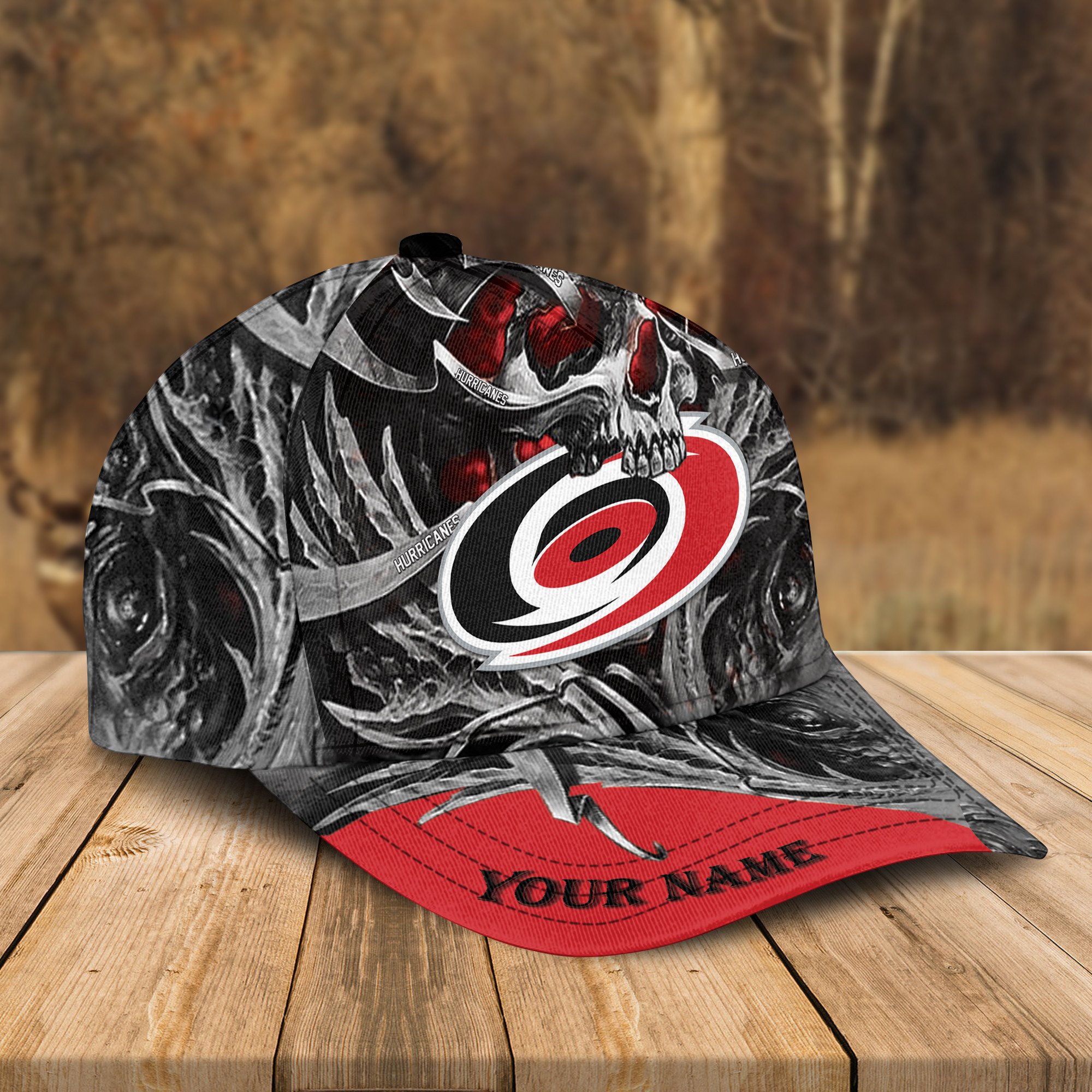Adeenyc Carolina Hurricanes NHL 3D Classic Cap Personalized Gift For Fans