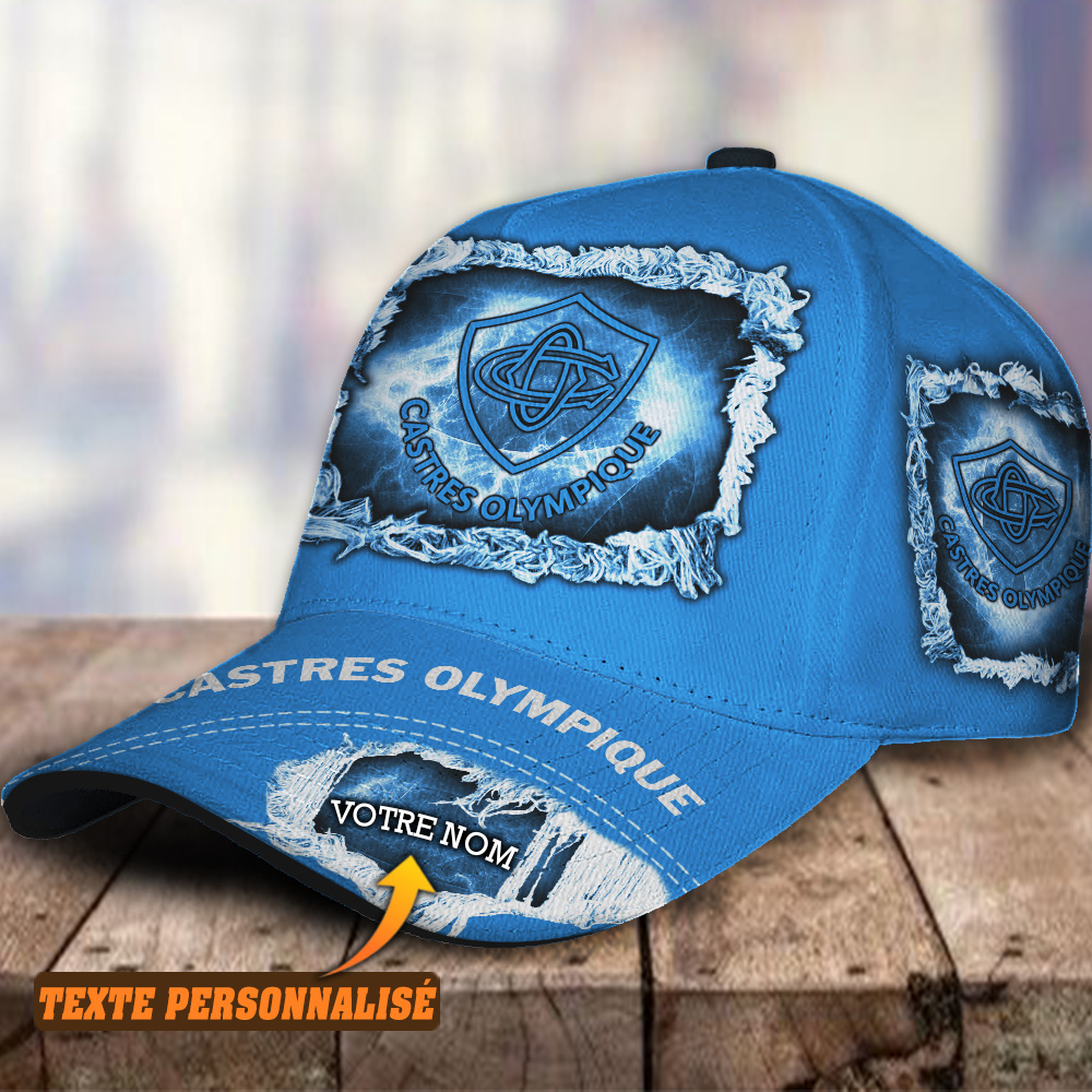 Adeenyc Castres Olympique 3D Classic Cap Custom Baseball Cap Hat Trucker Hats Custom Hats Gifts For Men & Women