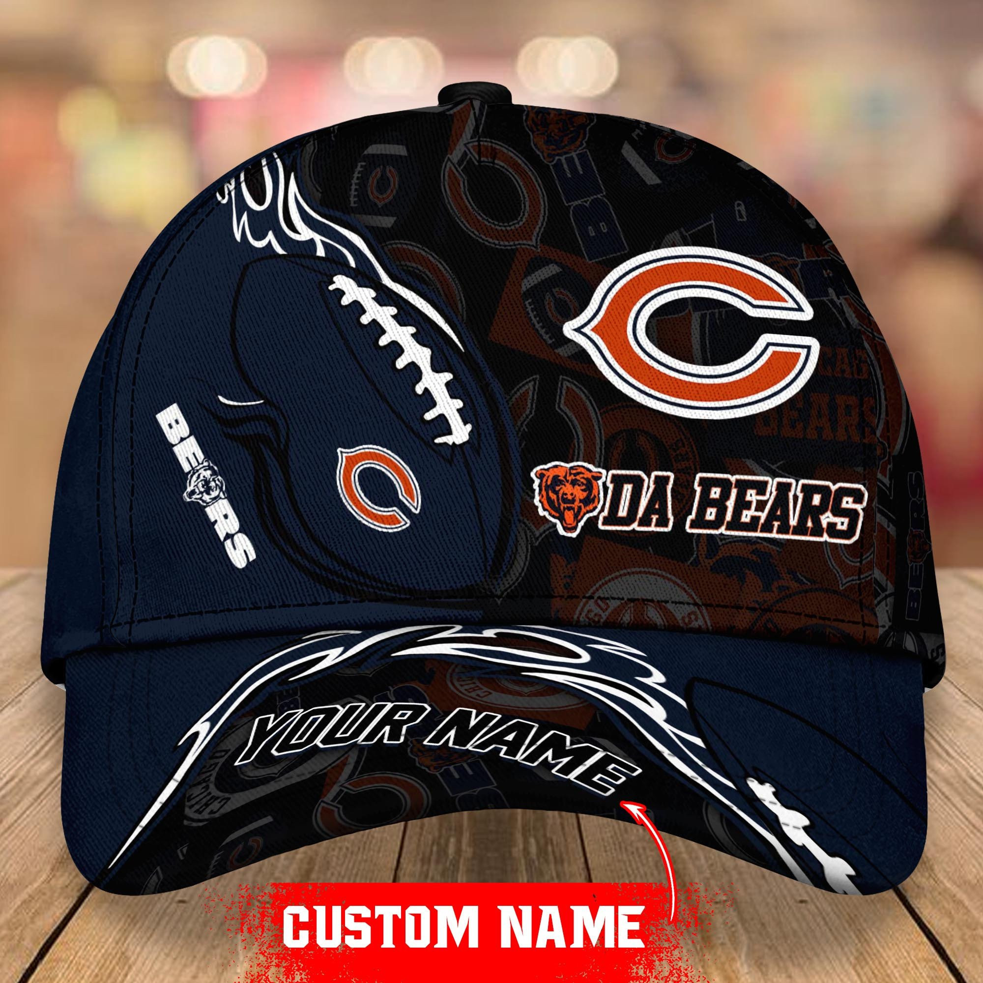 Adeenyc Chicago Bears Classic Personalized Hats Baseball Caps Classic Caps for men, women