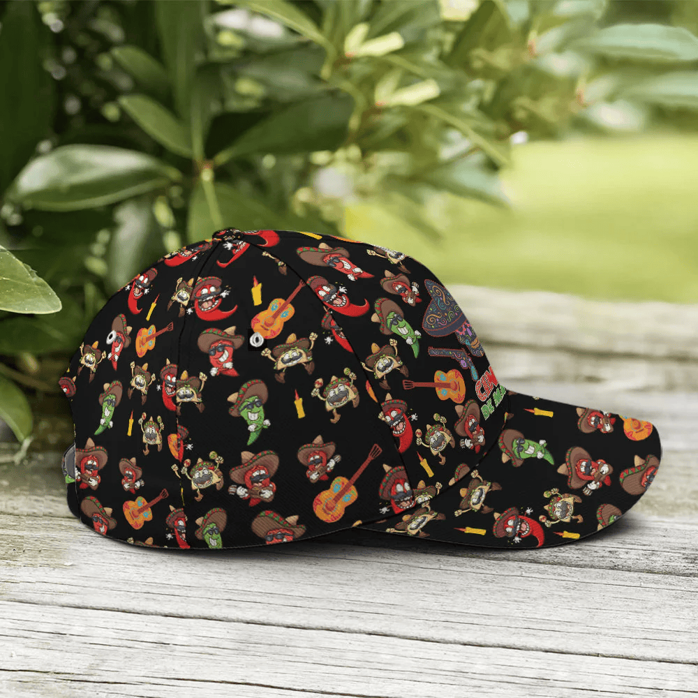 Adeenyc Cinco De Mayo Sugar Skull Chilies Tacos Baseball Cap Trucker Hats Custom Hats Gifts For Men & Women