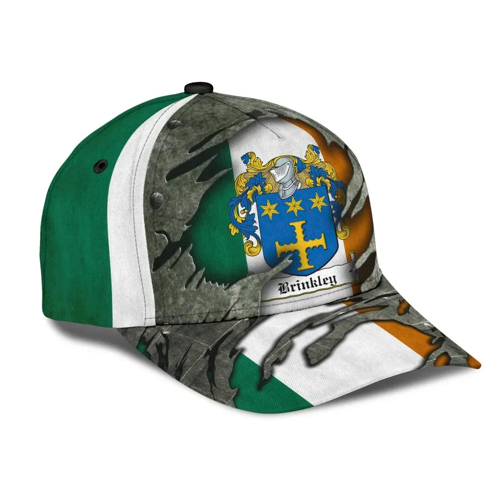 Adeenyc Clan Brinkley Coat Of Arms Irish Family Crest Classic Cap Trucker Hats Custom Hats Gifts For Men & Women