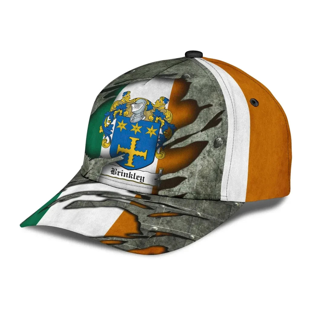 Adeenyc Clan Brinkley Coat Of Arms Irish Family Crest Classic Cap Trucker Hats Custom Hats Gifts For Men & Women