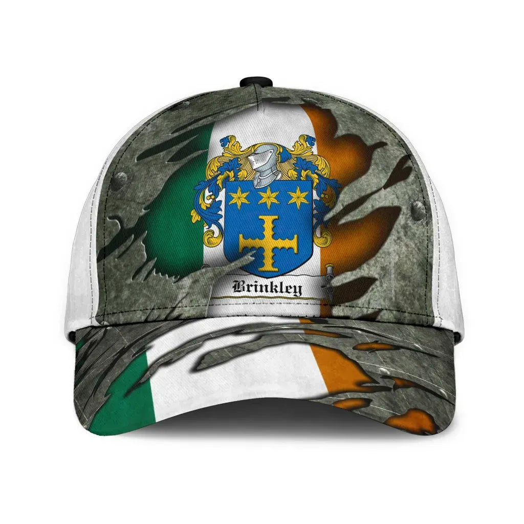 Adeenyc Clan Brinkley Coat Of Arms Irish Family Crest Classic Cap Trucker Hats Custom Hats Gifts For Men & Women