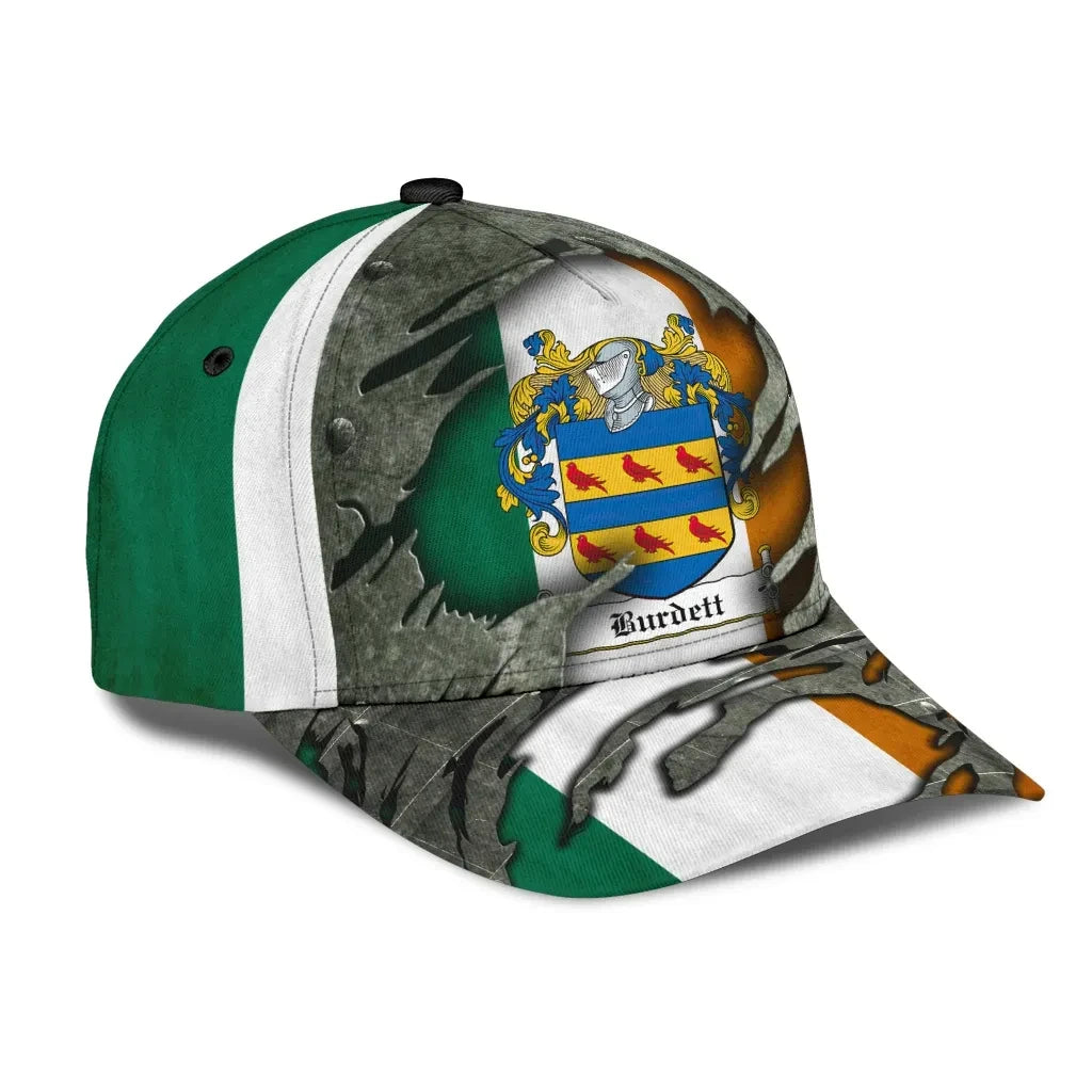 Adeenyc Clan Burdett Coat Of Arms Irish Family Crest Classic Cap Trucker Hats Custom Hats Gifts For Men & Women