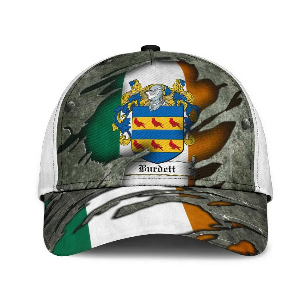 Adeenyc Clan Burdett Coat Of Arms Irish Family Crest Classic Cap Trucker Hats Custom Hats Gifts For Men & Women