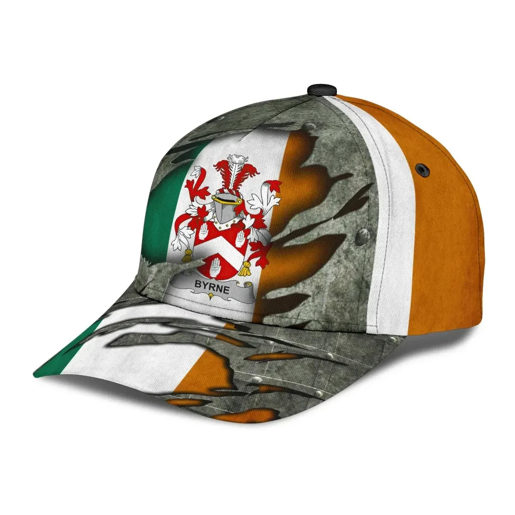 Adeenyc Clan Byrne Coat Of Arms Irish Family Crest Classic Cap Trucker Hats Custom Hats Gifts For Men & Women