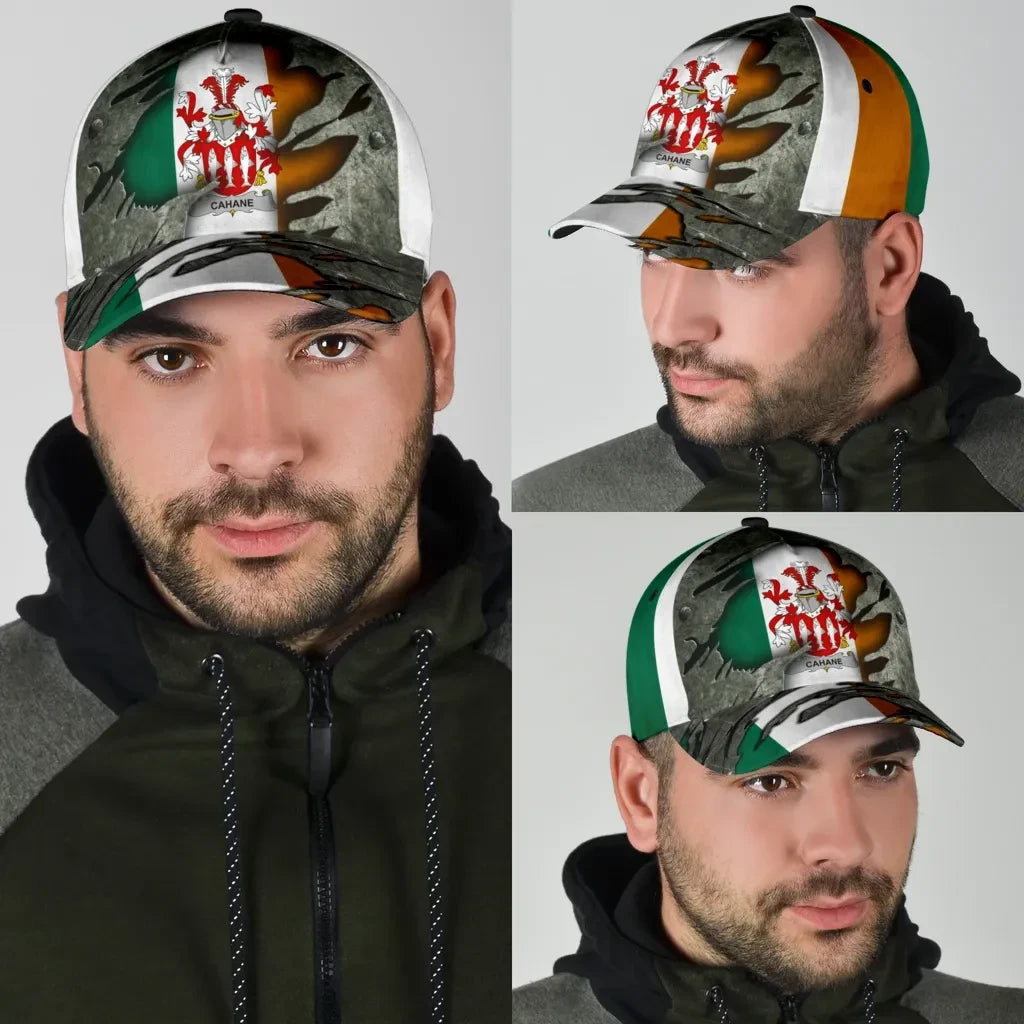 Adeenyc Clan Cahane Coat Of Arms Irish Family Crest Classic Cap Trucker Hats Custom Hats Gifts For Men & Women