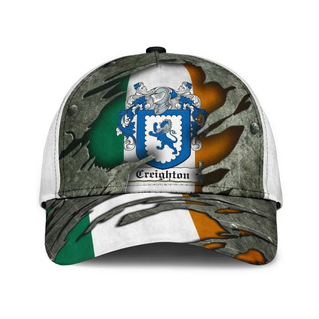 Adeenyc Clan Creighton Coat Of Arms Irish Family Crest Classic Cap Trucker Hats Custom Hats Gifts For Men & Women