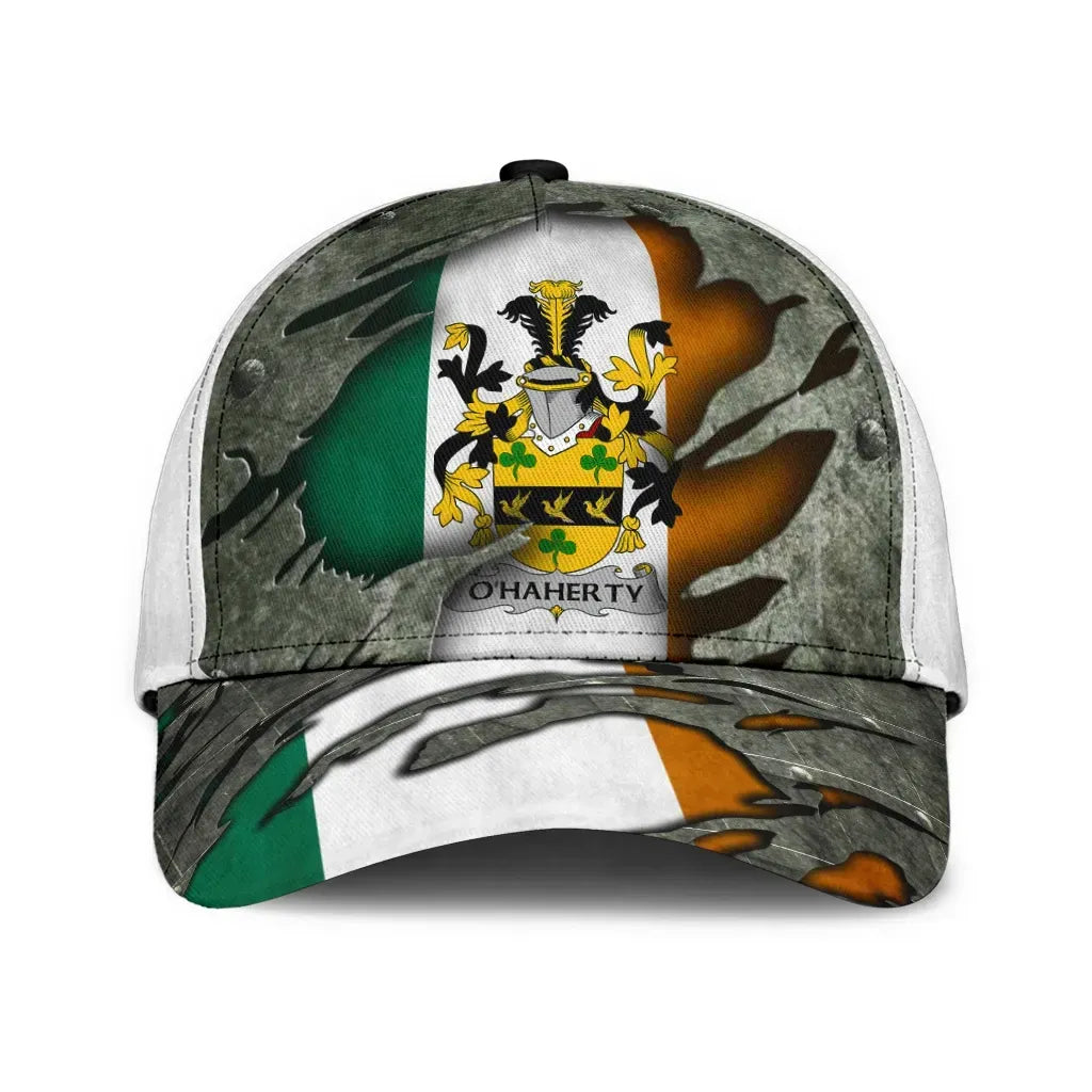 Adeenyc Clan Ohaherty Coat Of Arms Irish Family Crest Classic Cap Trucker Hats Custom Hats Gifts For Men & Women