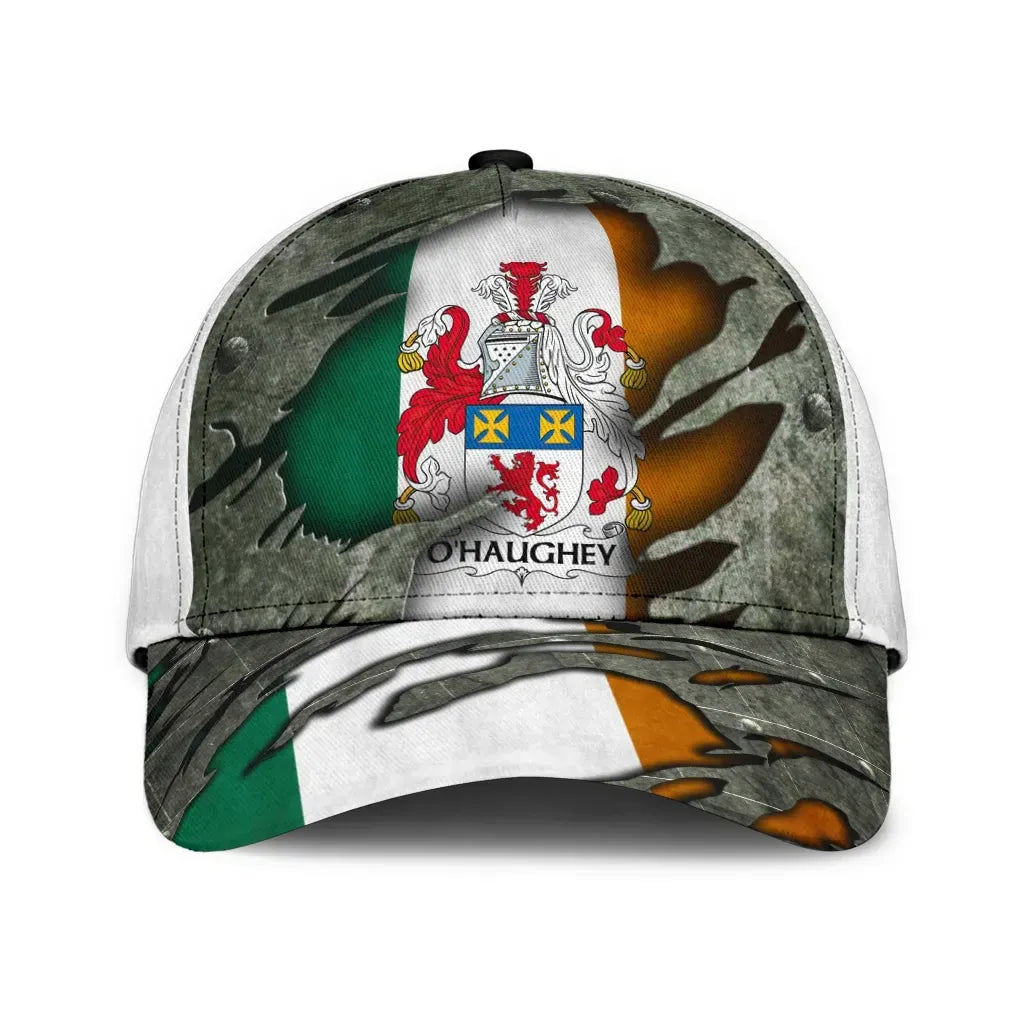 Adeenyc Clan Ohaughey Coat Of Arms Irish Family Crest Classic Cap Trucker Hats Custom Hats Gifts For Men & Women