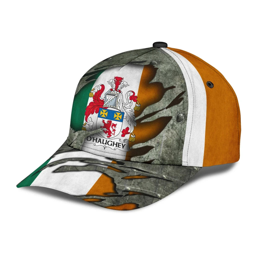 Adeenyc Clan Ohaughey Coat Of Arms Irish Family Crest Classic Cap Trucker Hats Custom Hats Gifts For Men & Women