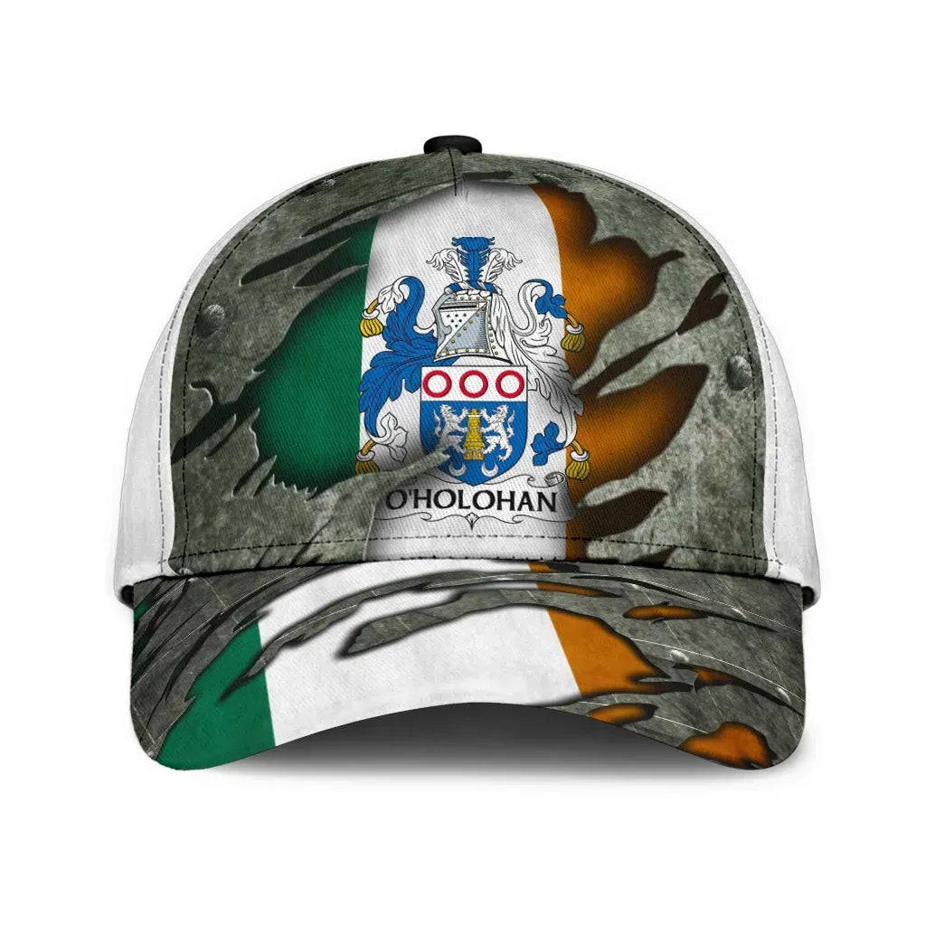 Adeenyc Clan Oholohan Coat Of Arms Irish Family Crest Classic Cap Trucker Hats Custom Hats Gifts For Men & Women