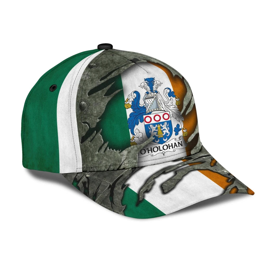 Adeenyc Clan Oholohan Coat Of Arms Irish Family Crest Classic Cap Trucker Hats Custom Hats Gifts For Men & Women