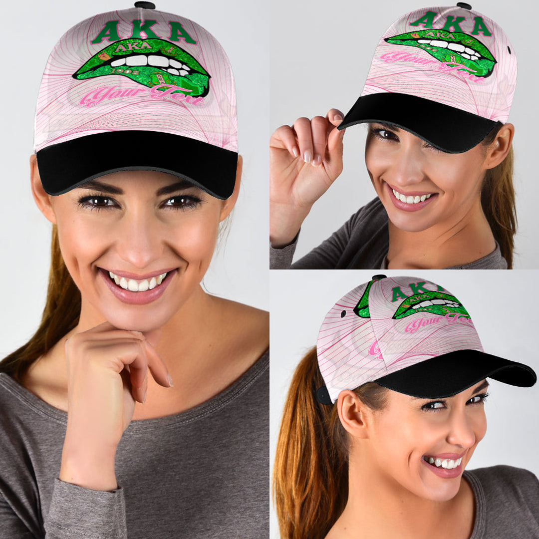 Adeenyc Classic Cap - (Custom) AKA Sororities Lips - Special Version Baseball Cap Trucker Hats Custom Hats Gifts For Men & Women