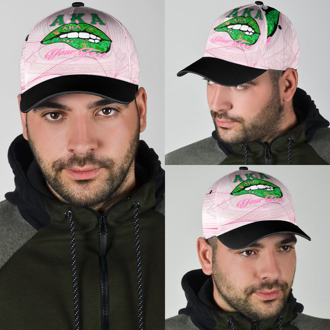 Adeenyc Classic Cap - (Custom) AKA Sororities Lips - Special Version Baseball Cap Trucker Hats Custom Hats Gifts For Men & Women