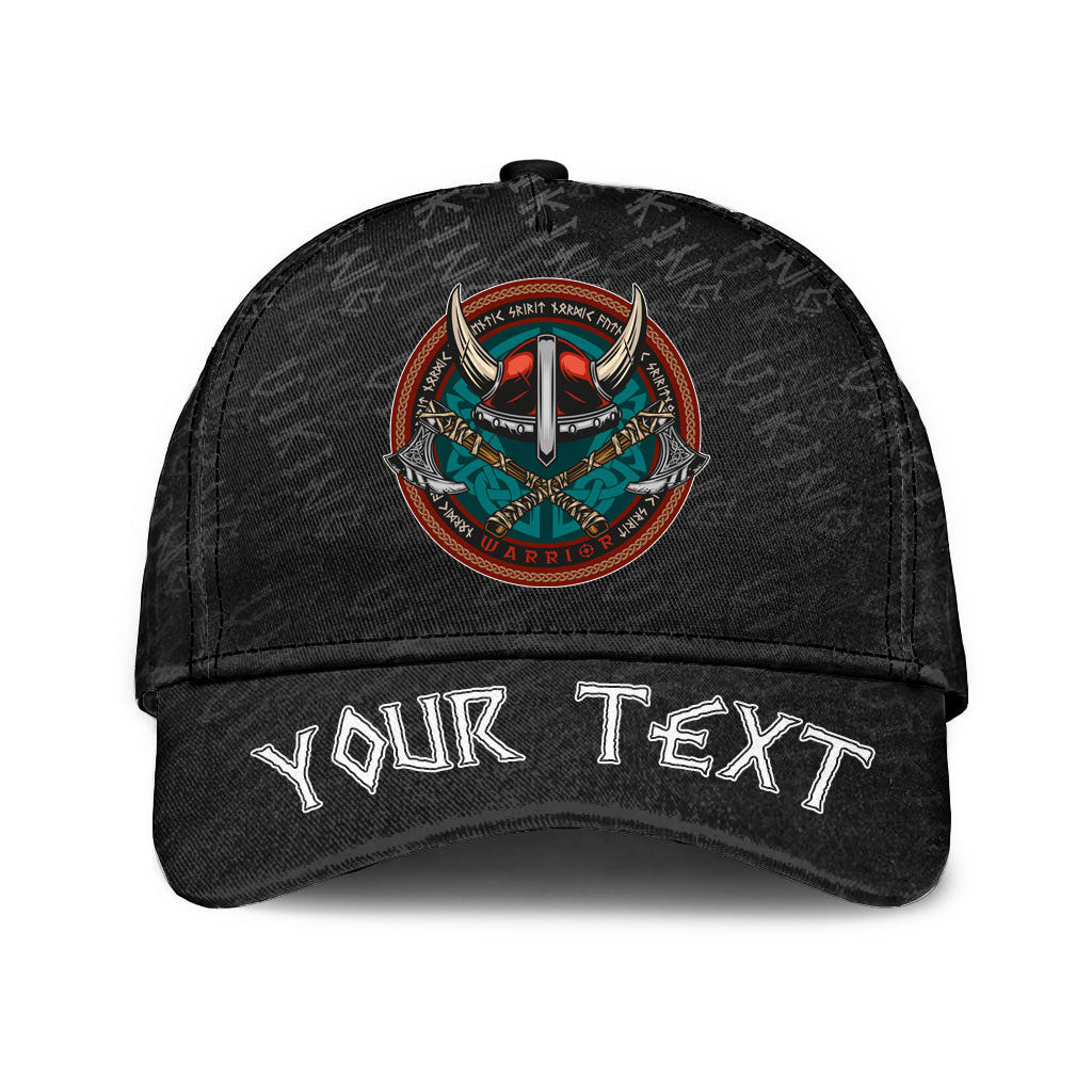 Adeenyc Classic Cap - (Custom) Vintage Round Print With Horned Helmet Baseball Cap Trucker Hats Custom Hats Gifts For Men & Women