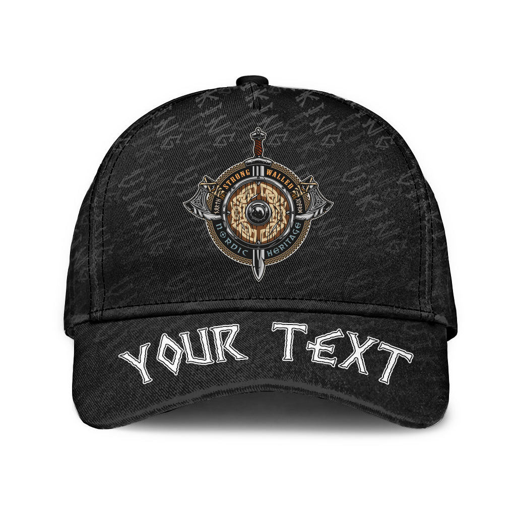 Adeenyc Classic Cap - (Custom) Weapon Colorful Label In Vintage Style With Wooden Shield Baseball Cap Trucker Hats Custom Hats Gifts For Men & Women