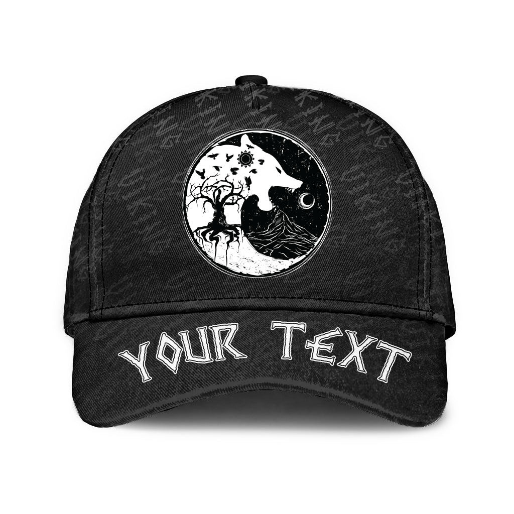 Adeenyc Classic Cap - (Custom) Wolf and Valknut Baseball Cap Trucker Hats Custom Hats Gifts For Men & Women