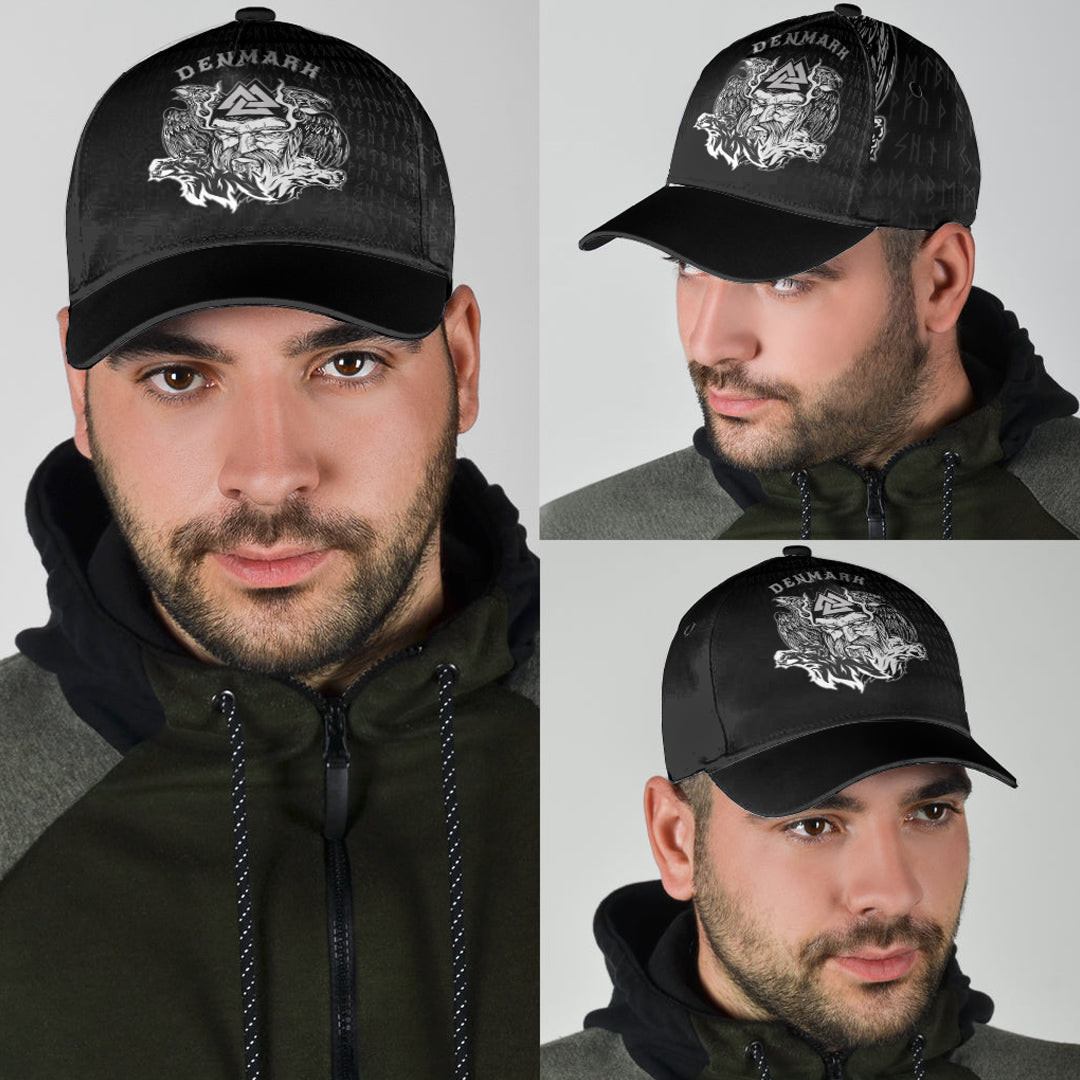 Adeenyc Classic Cap -Denmark Odin Viking Baseball Cap Trucker Hats Custom Hats Gifts For Men & Women