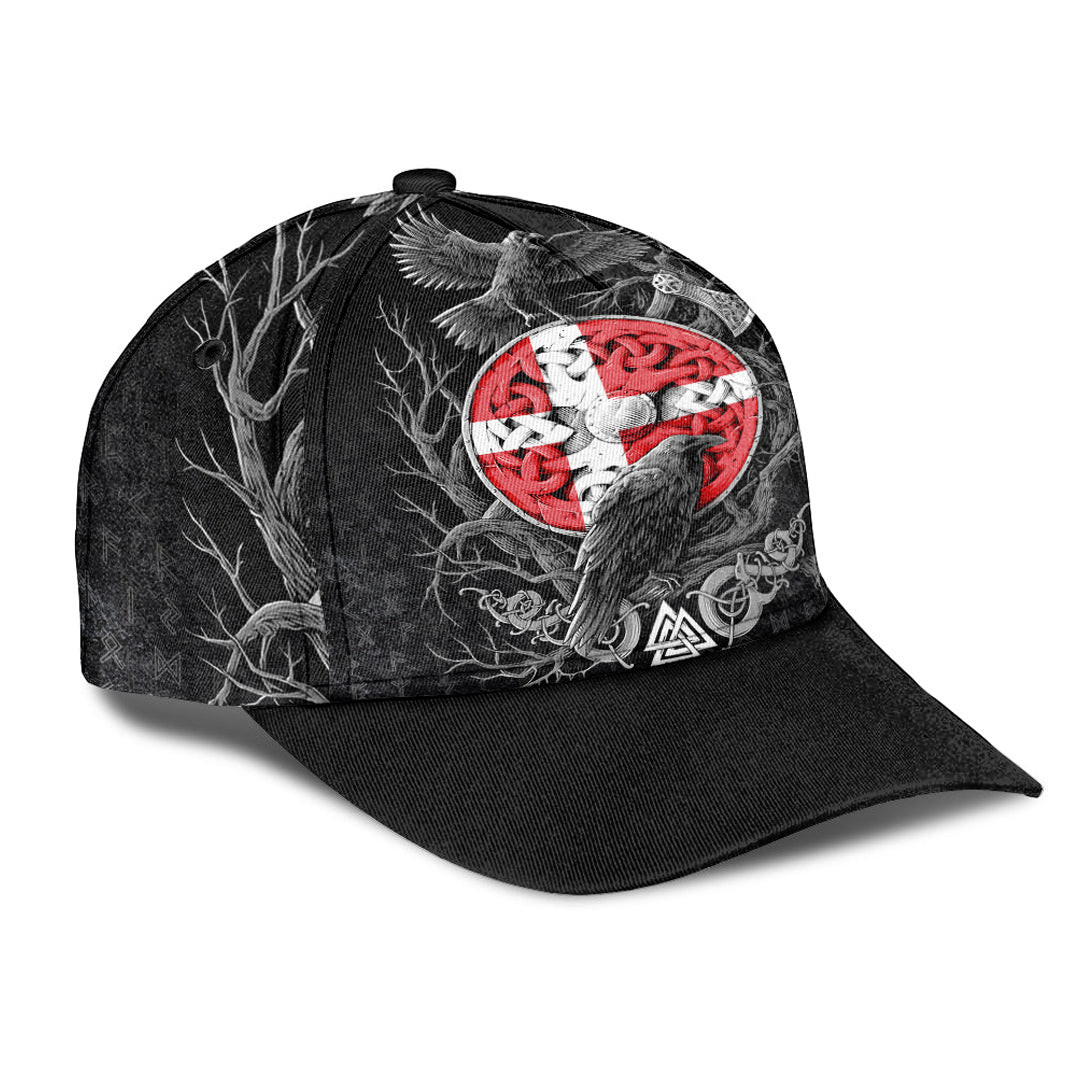 Adeenyc Classic Cap - Denmark Raven Odin Viking Country Baseball Cap Trucker Hats Custom Hats Gifts For Men & Women