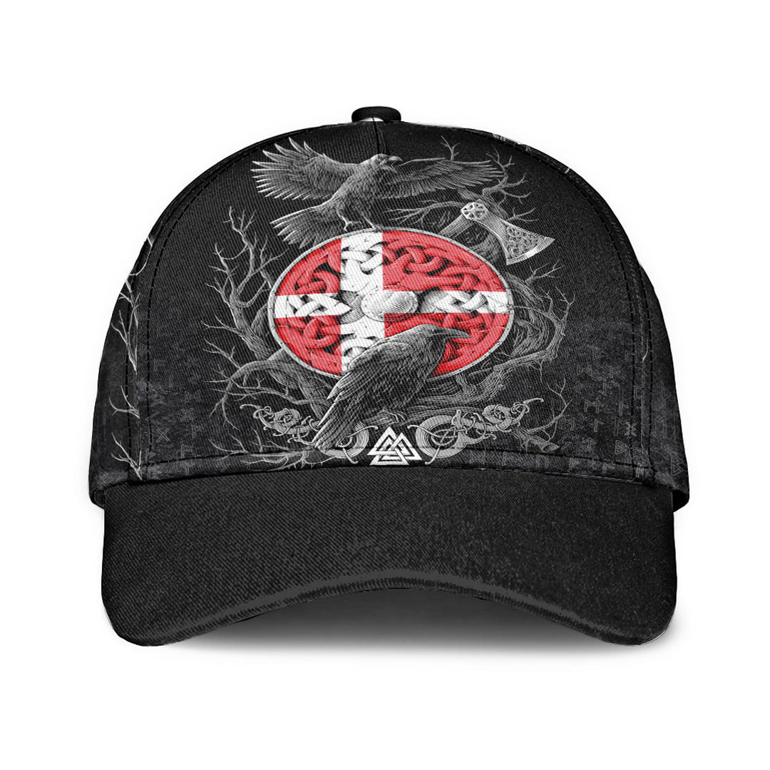 Adeenyc Classic Cap - Denmark Raven Odin Viking Country Baseball Cap Trucker Hats Custom Hats Gifts For Men & Women