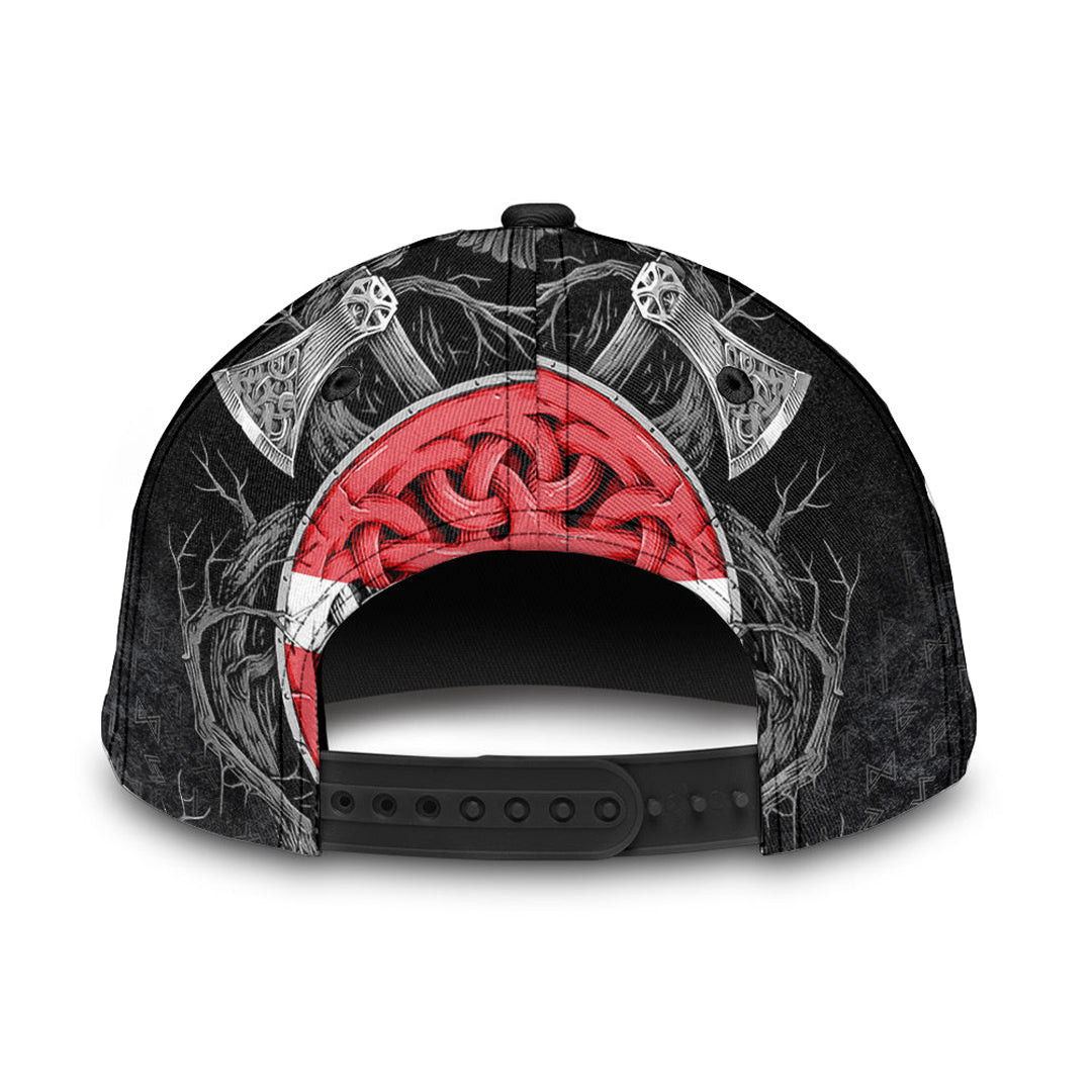Adeenyc Classic Cap - Denmark Raven Odin Viking Country Baseball Cap Trucker Hats Custom Hats Gifts For Men & Women