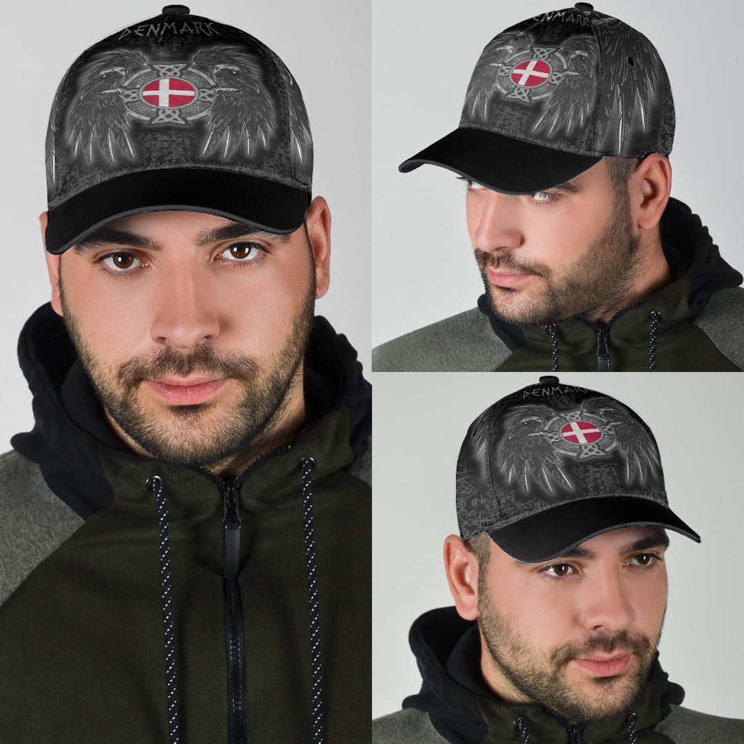 Adeenyc Classic Cap - Denmark Viking Raven Baseball Cap Trucker Hats Custom Hats Gifts For Men & Women