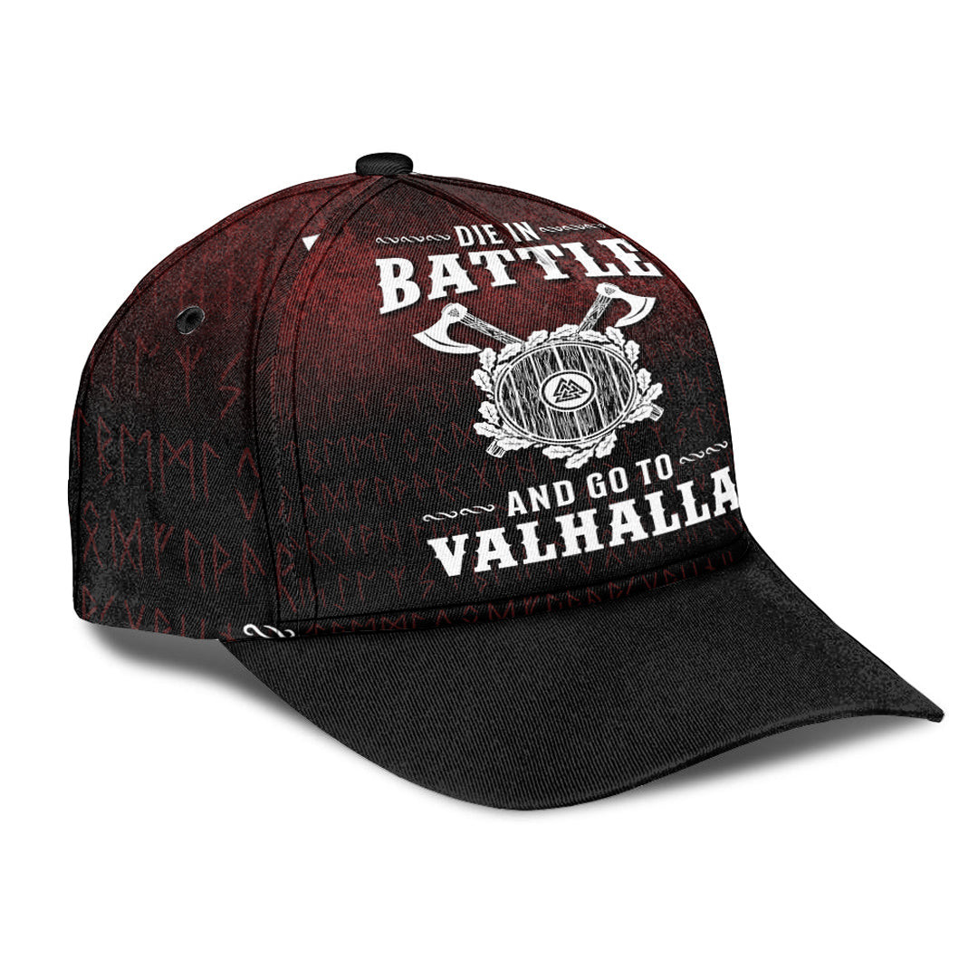 Adeenyc Classic Cap -Die in Battle and Go To Valhalla Baseball Cap Trucker Hats Custom Hats Gifts For Men & Women