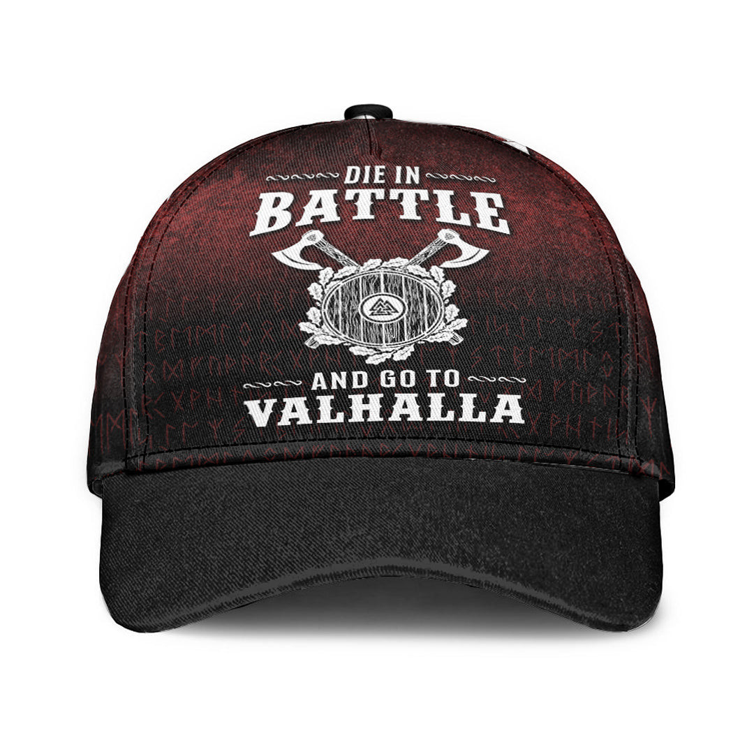 Adeenyc Classic Cap -Die in Battle and Go To Valhalla Baseball Cap Trucker Hats Custom Hats Gifts For Men & Women