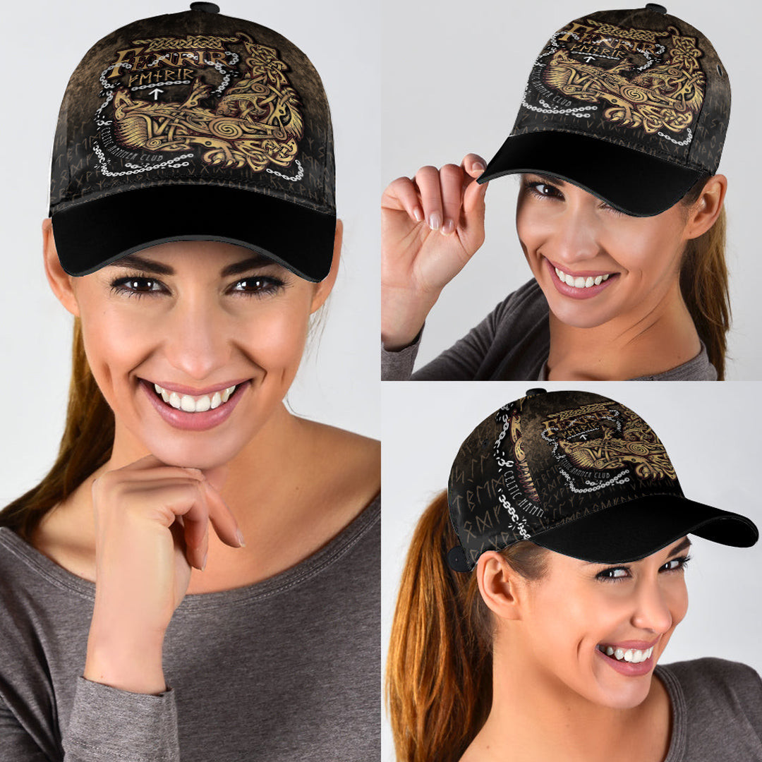 Adeenyc Classic Cap -Fenrir  Ragnarok Viking Monster Wolf Baseball Cap Trucker Hats Custom Hats Gifts For Men & Women