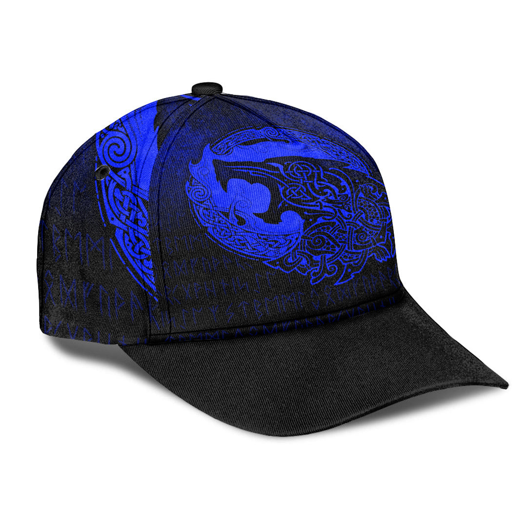 Adeenyc Classic Cap - Fenrir Viking 3D Tattoo - Blue Version Baseball Cap Trucker Hats Custom Hats Gifts For Men & Women
