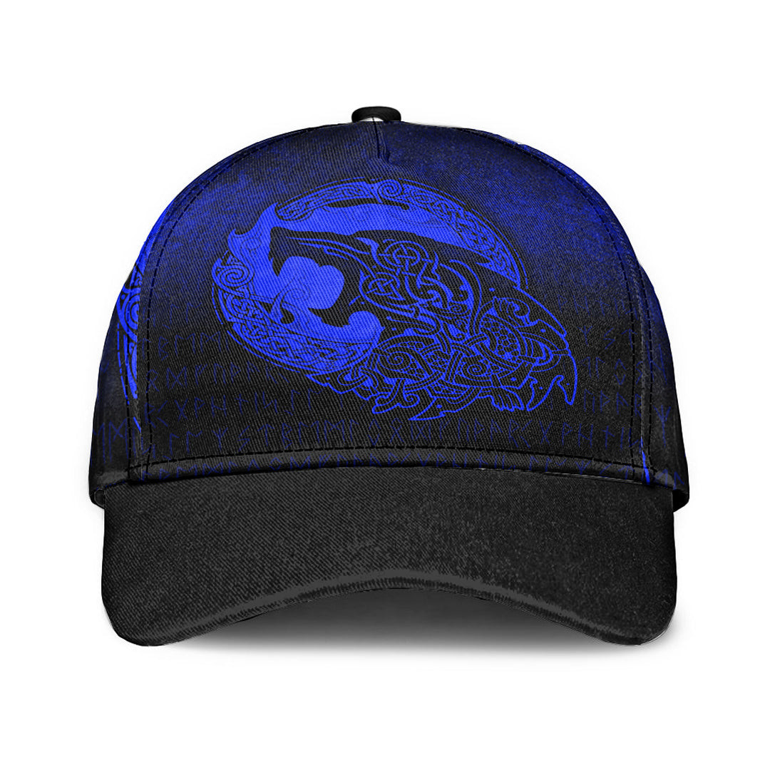 Adeenyc Classic Cap - Fenrir Viking 3D Tattoo - Blue Version Baseball Cap Trucker Hats Custom Hats Gifts For Men & Women