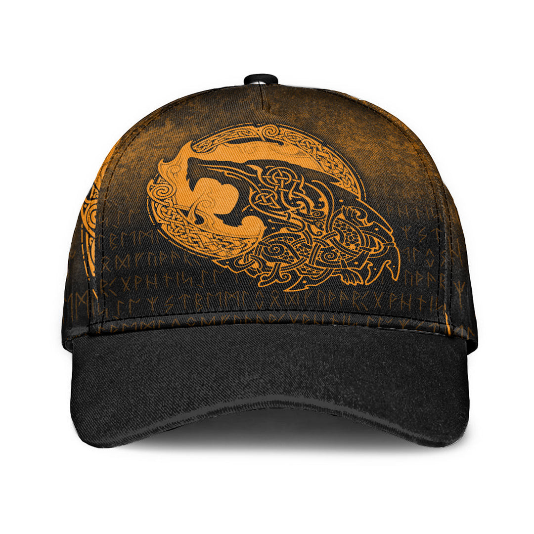 Adeenyc Classic Cap - Fenrir Viking 3D Tattoo - Gold Version Baseball Cap Trucker Hats Custom Hats Gifts For Men & Women