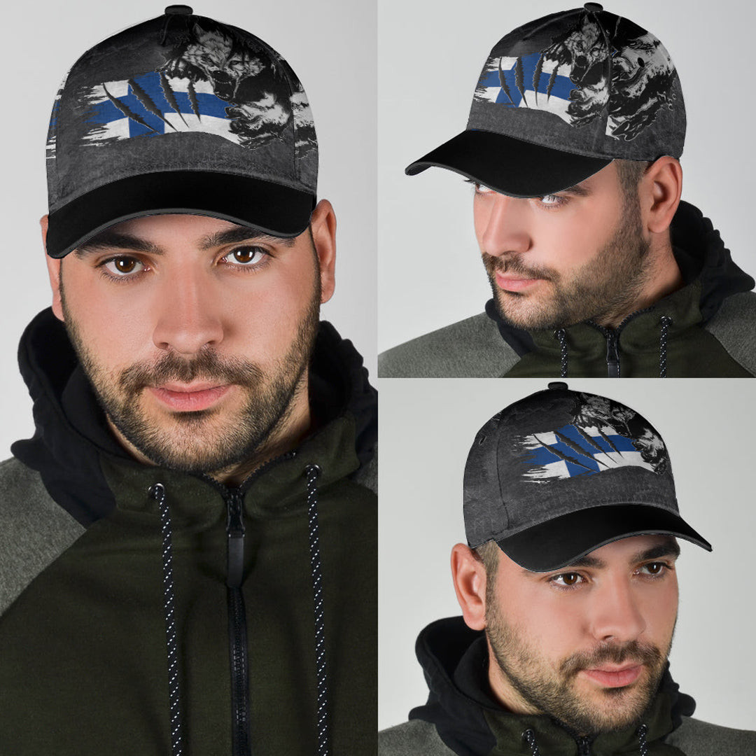 Adeenyc Classic Cap - Finland Wofl Viking Baseball Cap Trucker Hats Custom Hats Gifts For Men & Women