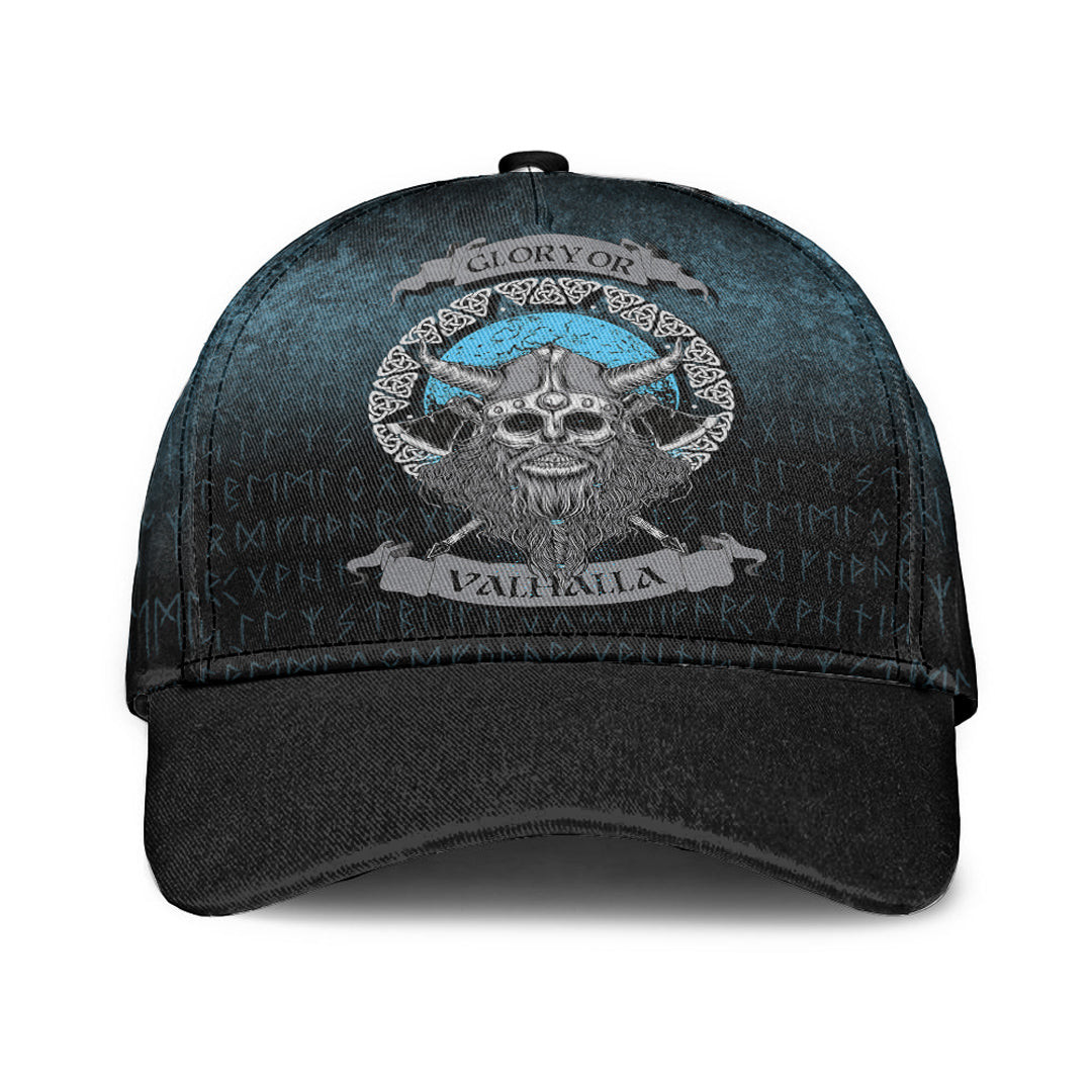 Adeenyc Classic Cap -Glory or Valhalla Viking Skull Baseball Cap Trucker Hats Custom Hats Gifts For Men & Women